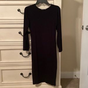 NWT Black long sleeve midi dress